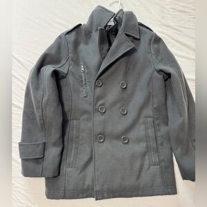 London Fog Kids Pea Coat Jacket Sz. S/ 10/12 Gray